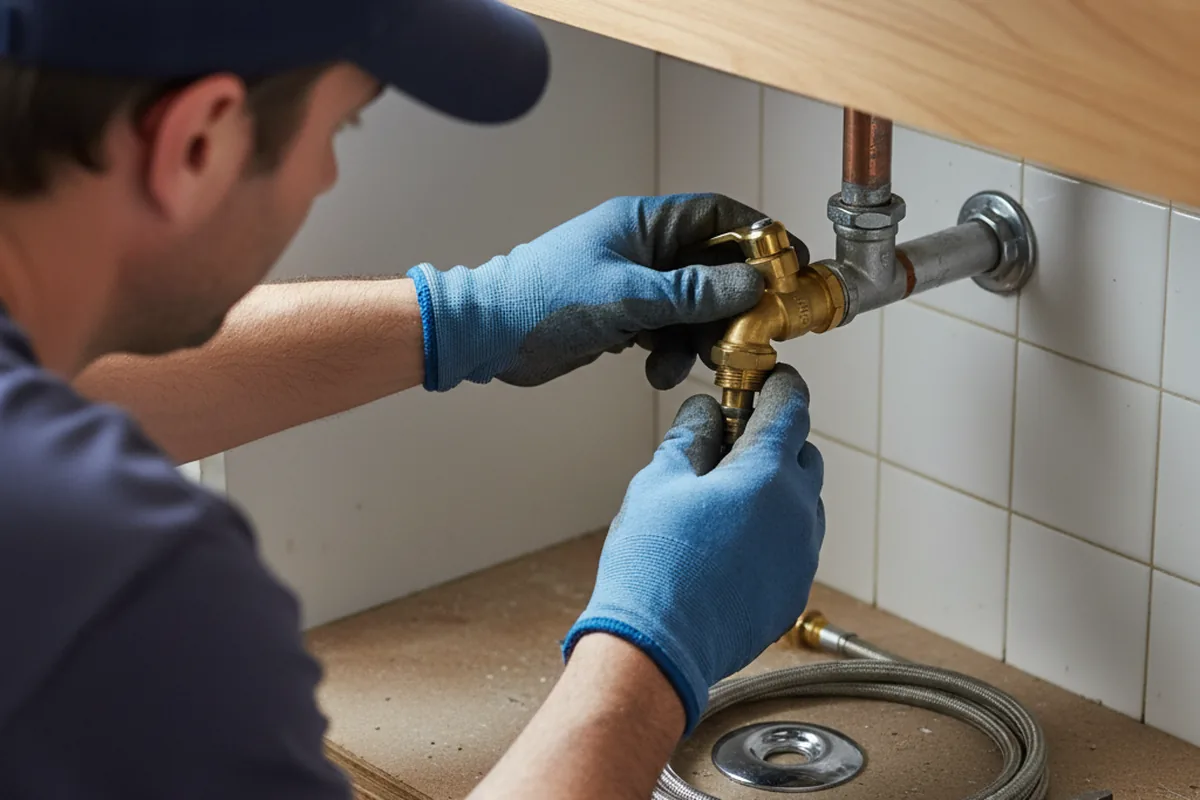 Shutoff valve and fitting work during Faucet and Fixture Repair in Garner